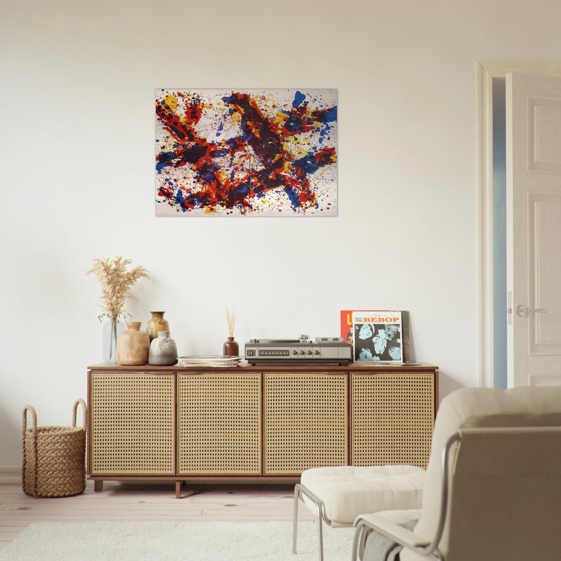 Firewood - Sam Francis Brushed Aluminum Print - 70x100 cm / 28x40 inches | Sam Francis Aluminum Print | Sam Francis Prints