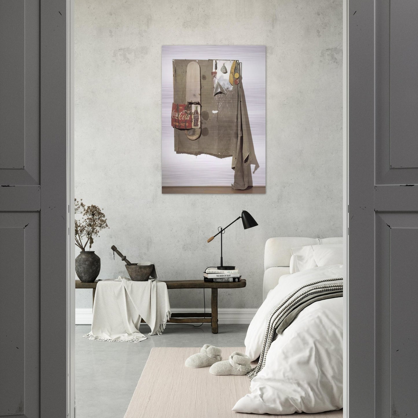 DYLABY 1962 - Robert Rauschenberg Brushed Aluminum Print - 70x100 cm / 28x40 inches | Robert Rauschenberg Aluminum Print | Robert Rauschenberg Prints
