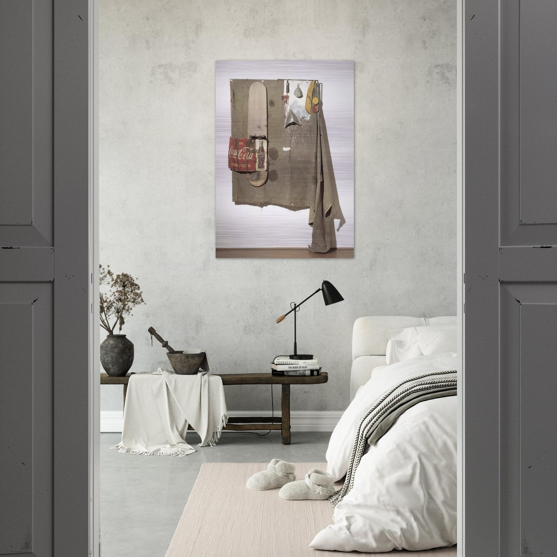 DYLABY 1962 - Robert Rauschenberg Brushed Aluminum Print - 70x100 cm / 28x40 inches | Robert Rauschenberg Aluminum Print | Robert Rauschenberg Prints