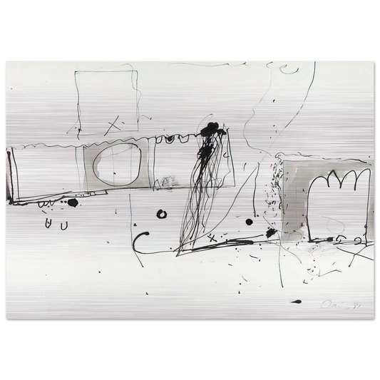 Cross Fire - 1981 - Gene Davis Brushed Aluminum Print - 70x100 cm / 28x40 inches | Gene Davis Aluminum Print | Gene Davis Prints