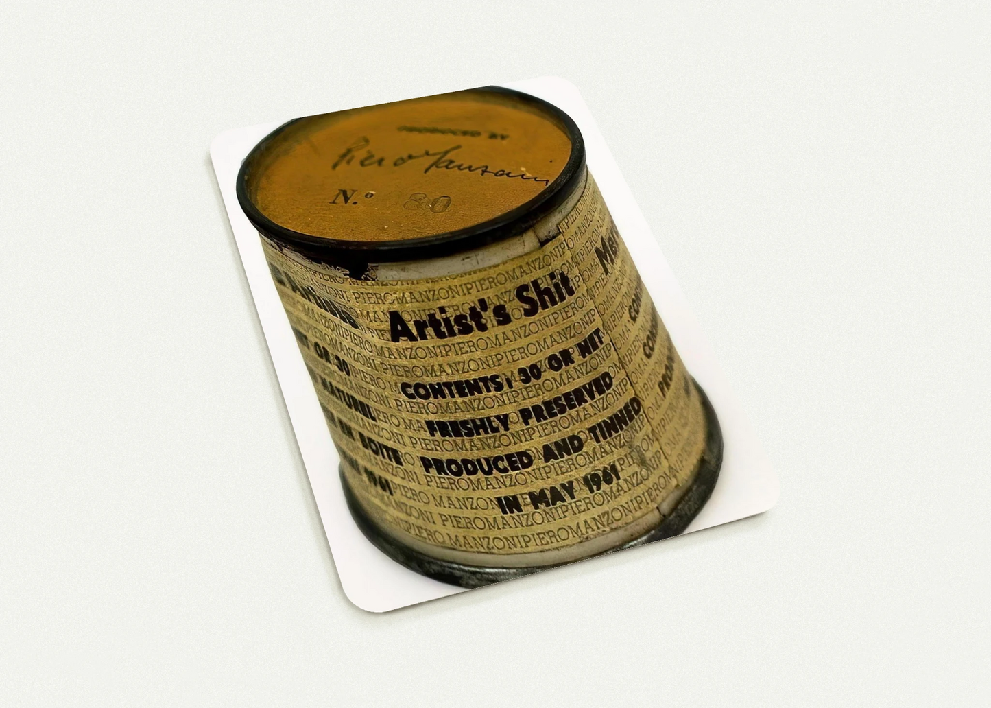 Artist's Shit By Piero Manzoni Pack of 10 Post Cards | Piero Manzoni Post Cards | A6 (10.5 x 14.8 cm) - 4.1 x 5.8 inches