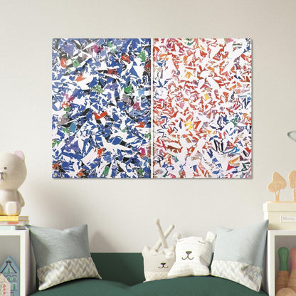 Blanc - Tachisme - Simon Hantai Acrylic Print - 70x100 cm / 28x40″ inches