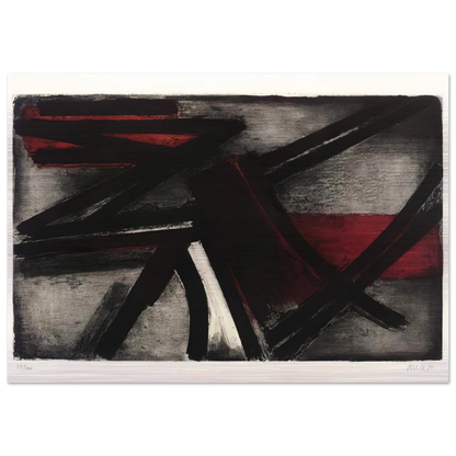 Etching No. 2 - 1952 - Pierre Soulages Brushed Aluminum Print - 70x100 cm / 28x40 inches | Pierre Soulages Aluminum Print | Pierre Soulages Prints