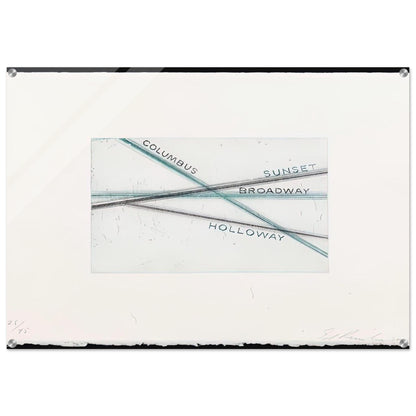 SUNSET FROM LOS FRANCISCO SAN ANGELES PORTFOLIO - Edward Ruscha Acrylic Print - 70x100 cm / 28x40″ inches | Edward Ruscha Wall Art | Edward Ruscha Prints