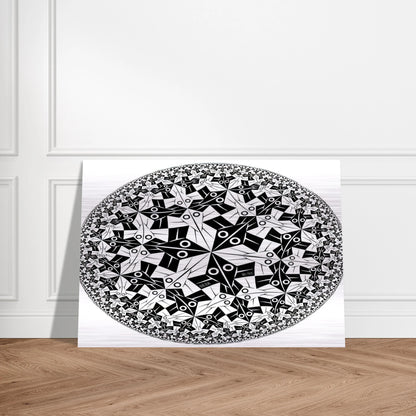 CIRCLE LIMIT I - MC Escher Brushed Aluminum Print - 70x100 cm / 28x40 inches | MC Escher Aluminum Print | MC Escher Prints