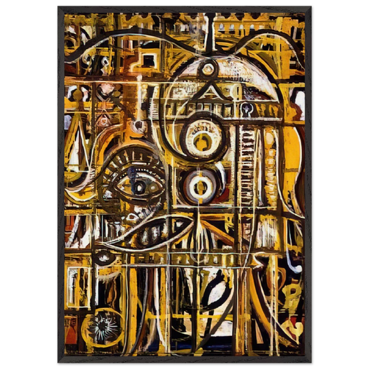 Abstract Eye - 1943 - Richard Pousette-Dart 70x100 cm / 28x40 inches Framed Art Print – Black Wooden Frame