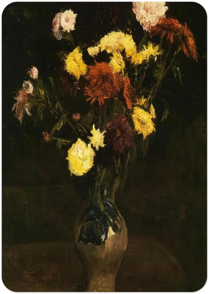 Basket of Carnations and Zinnias By Vincent van Gogh Pack of 10 Post Cards | Vincent van Gogh Post Cards | A6 (10.5 x 14.8 cm) - 4.1 x 5.8 inches