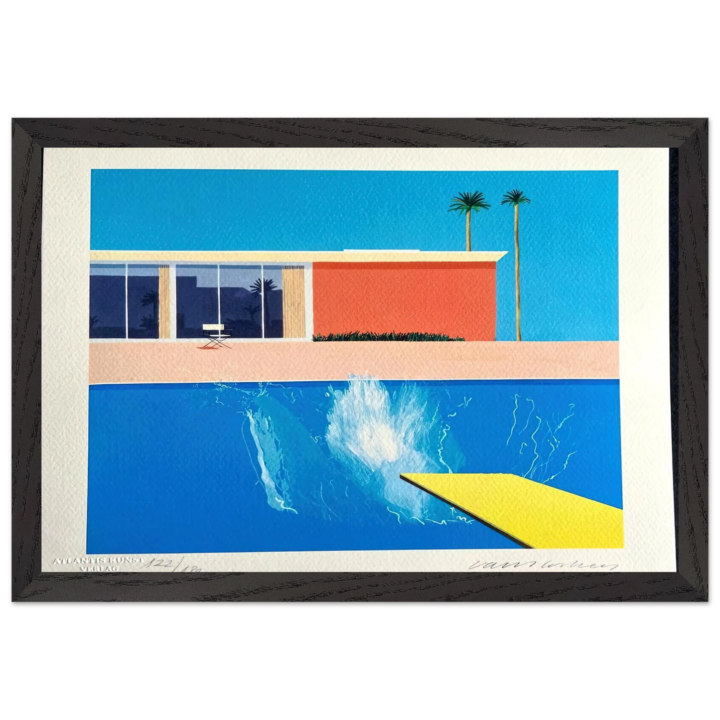 David Hockney - David Hockney Wall art - 45x60 cm / 18x24 inches - Premium Wooden Framed Poster With Fine Art Paper-canvas - White frame