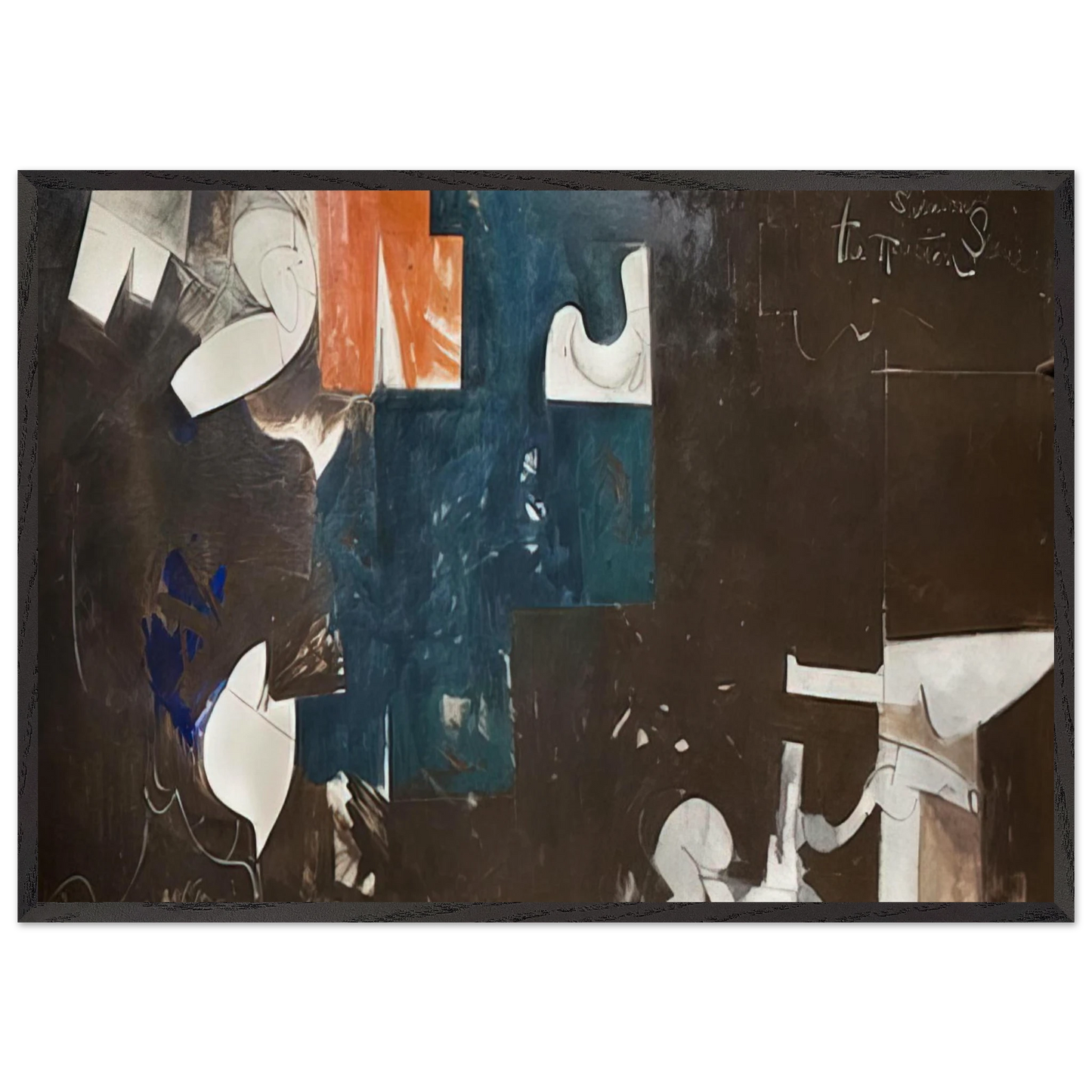The Houston Scene - 1959 - Hassel Smith 70x100 cm / 28x40 inches Framed Art Print – Black Wooden Frame