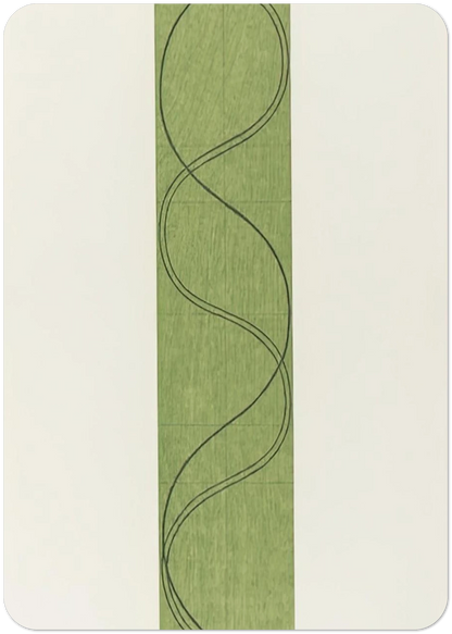 GREEN COLUMN FIGURE 2003 By Robert Mangold Pack of 10 Post Cards | Robert Mangold Post Cards | A6 (10.5 x 14.8 cm) - 4.1 x 5.8 inches