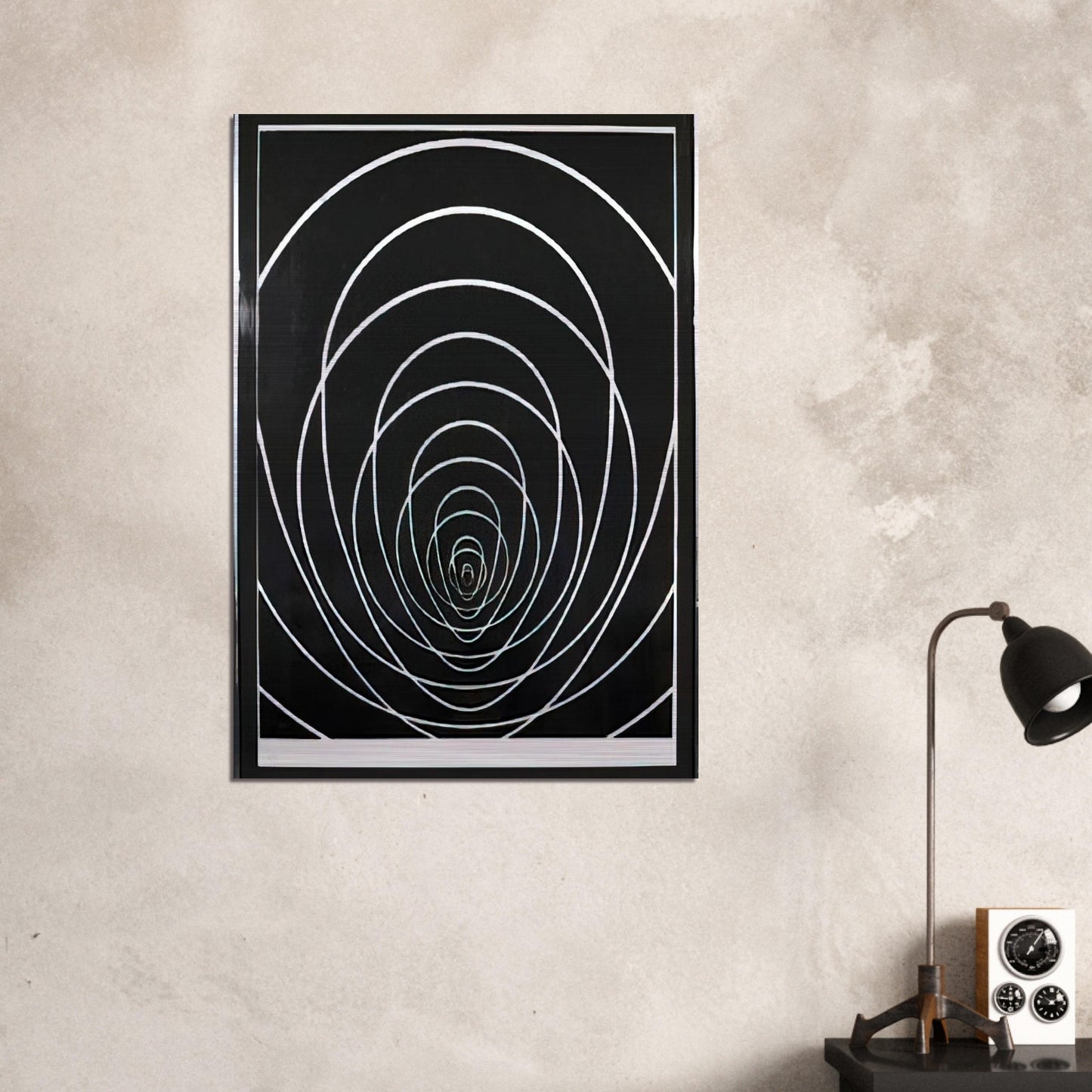 Concentric Space - 1969 - Clarence Holbrook Carter Brushed Aluminum Print - 70x100 cm / 28x40 inches | Clarence Holbrook Carter Aluminum Print | Clarence Holbrook Carter Prints