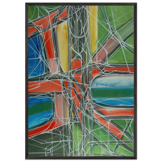Untitled - 1965 N2 - Jimmy Ernst 70x100 cm / 28x40 inches Framed Art Print – Black Wooden Frame