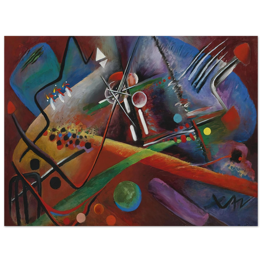 Rudolf Bauer - CON ROSO 1918  75x100 cm / 30x40inches Fine Art Poster