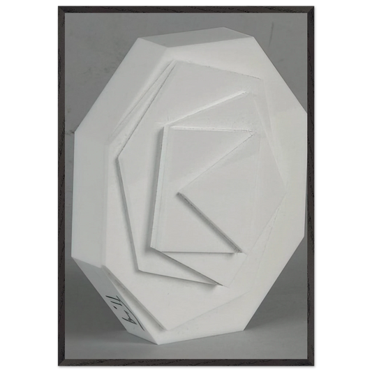 3-8 Eck - Concretism - Max Bill 70x100 cm / 28x40 inches Framed Art Print – Black Wooden Frame