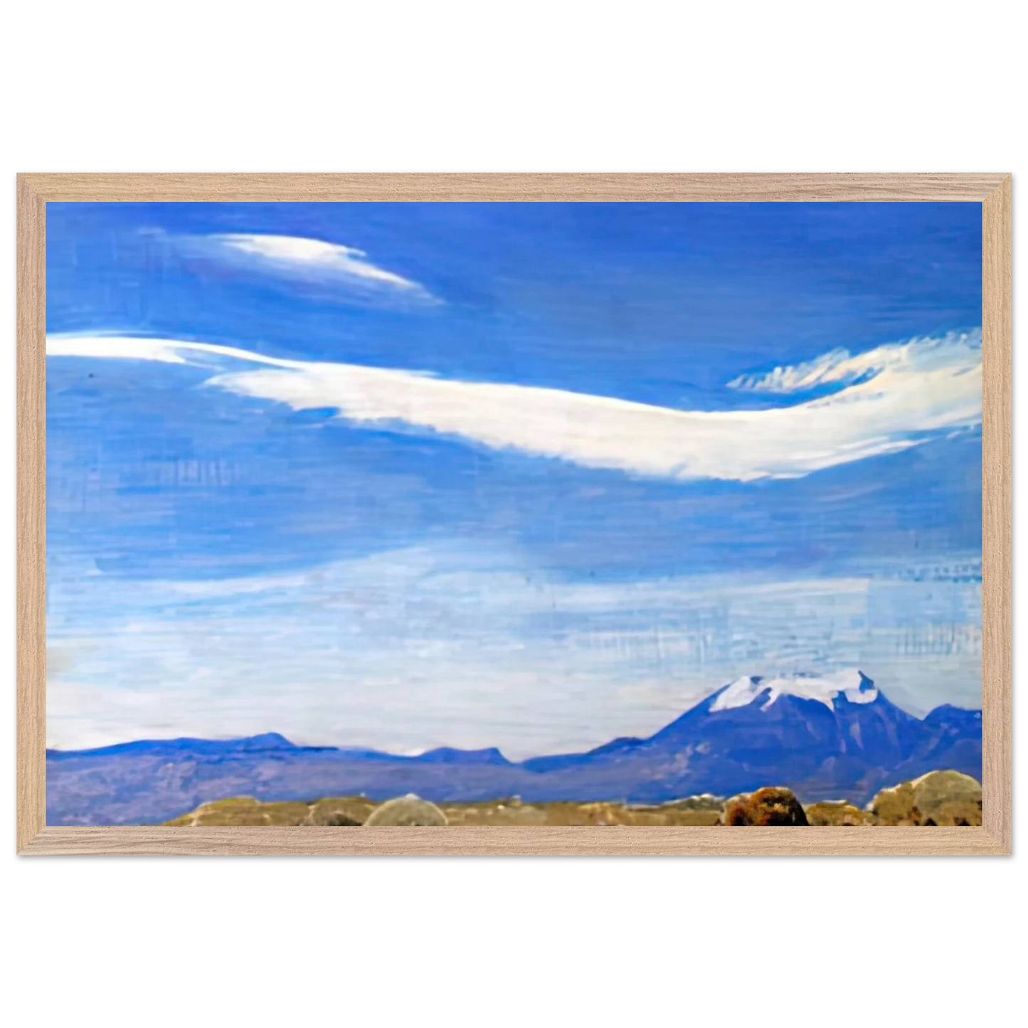 Maynard Dixon - THE CLOUD COACHELLA VALLEY CALIFORNIA 1940 Wall art - 20x25 cm / 8x10 inches - Premium Wooden Framed Poster With Fine Art Paper-canvas - White frame