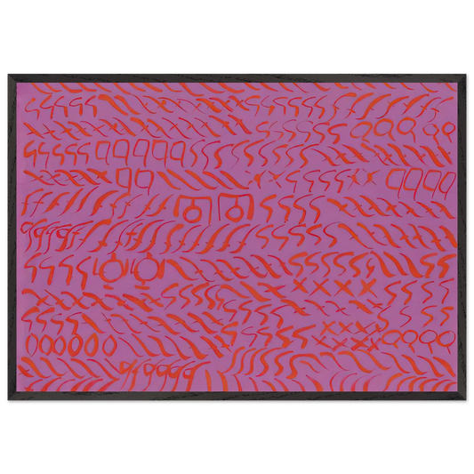 Viola Rosso - 1969 - Carla Accardi 70x100 cm / 28x40 inches Framed Art Print – Black Wooden Frame