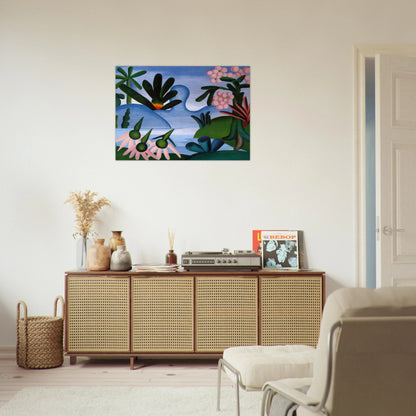 The Lake - Tarsila do Amaral Brushed Aluminum Print - 70x100 cm / 28x40 inches | Tarsila do Amaral Aluminum Print | Tarsila do Amaral Prints