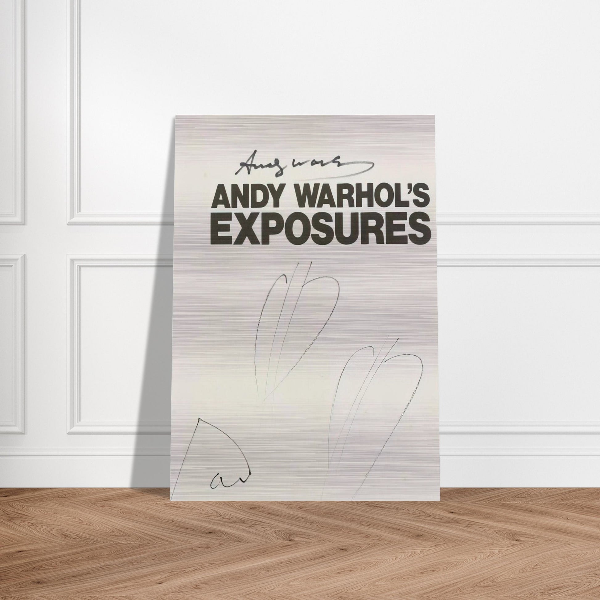 Butterfly Hearths  Andy Warhol's Exposures  - Andy Warhol Brushed Aluminum Print - 70x100 cm / 28x40 inches | Andy Warhol Aluminum Print | Andy Warhol Prints