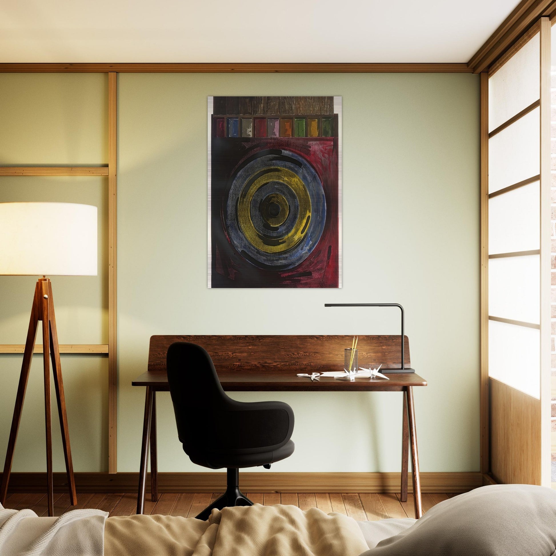 TARGET WITH PLASTER CASTS UNIVERSAL LIMITED ART EDITIONS 208 - Jasper Johns Brushed Aluminum Print - 70x100 cm / 28x40 inches | Jasper Johns Aluminum Print | Jasper Johns Prints