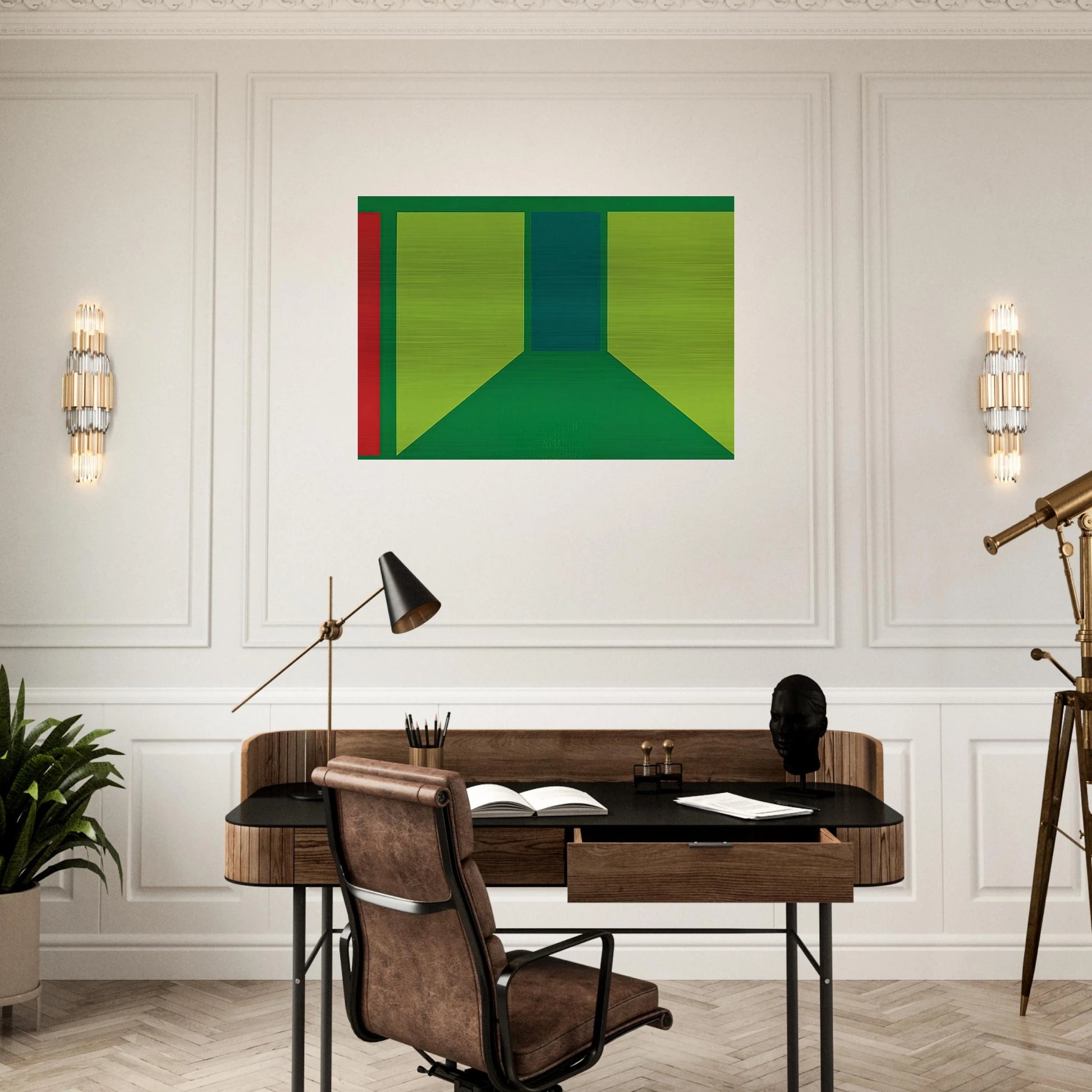 Corridor - 1960 - Karl Benjamin Brushed Aluminum Print - 70x100 cm / 28x40 inches | Karl Benjamin Aluminum Print | Karl Benjamin Prints