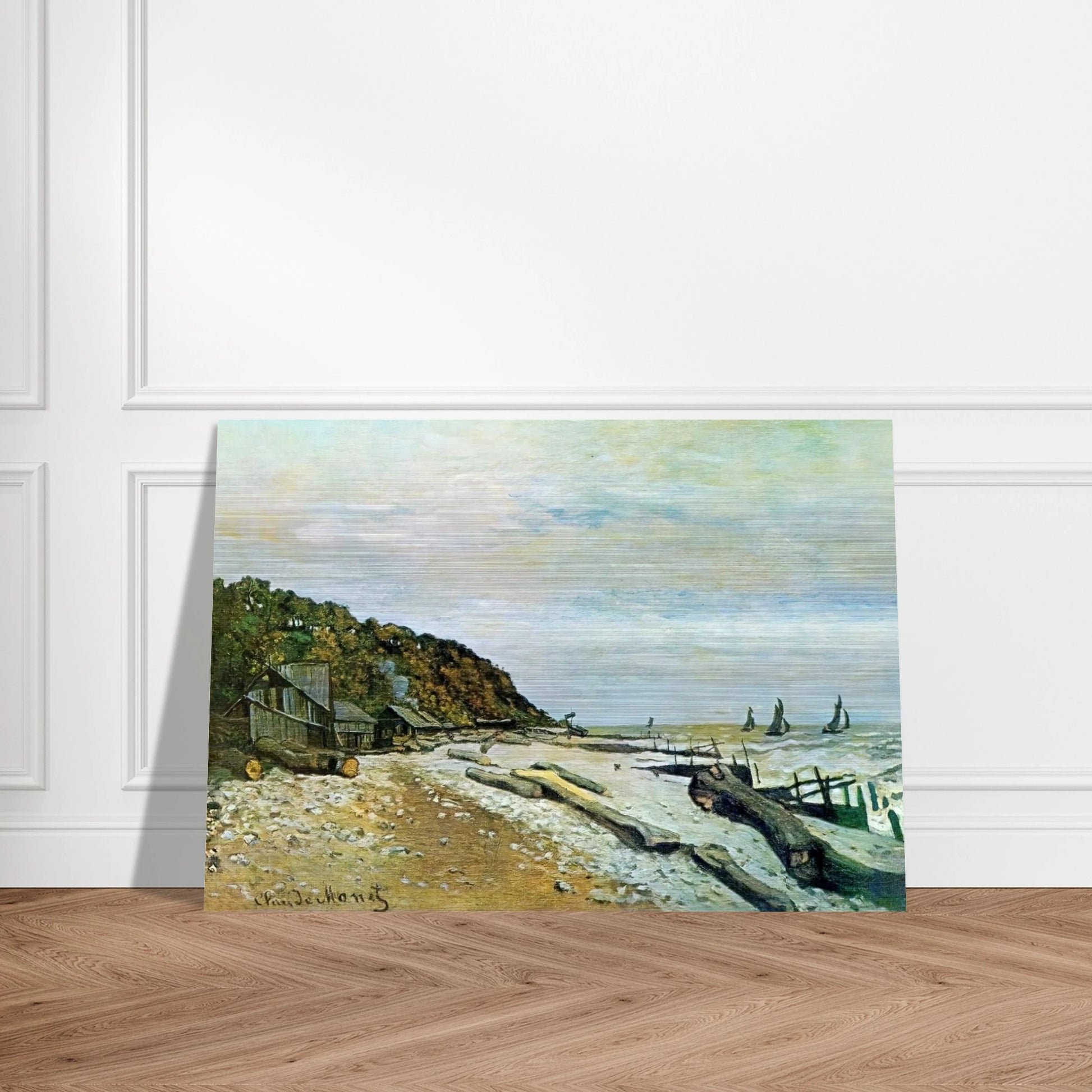 Boatyard near Honfleur - claude monet Brushed Aluminum Print - 70x100 cm / 28x40 inches | claude monet Aluminum Print | claude monet Prints