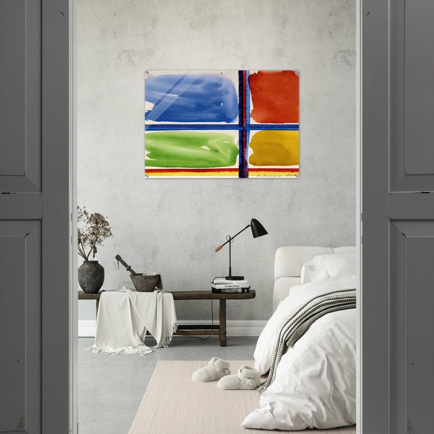 FENSTERKREUZ II 1966 - BLINKY PALERMO Acrylic Print - 70x100 cm / 28x40″ inches