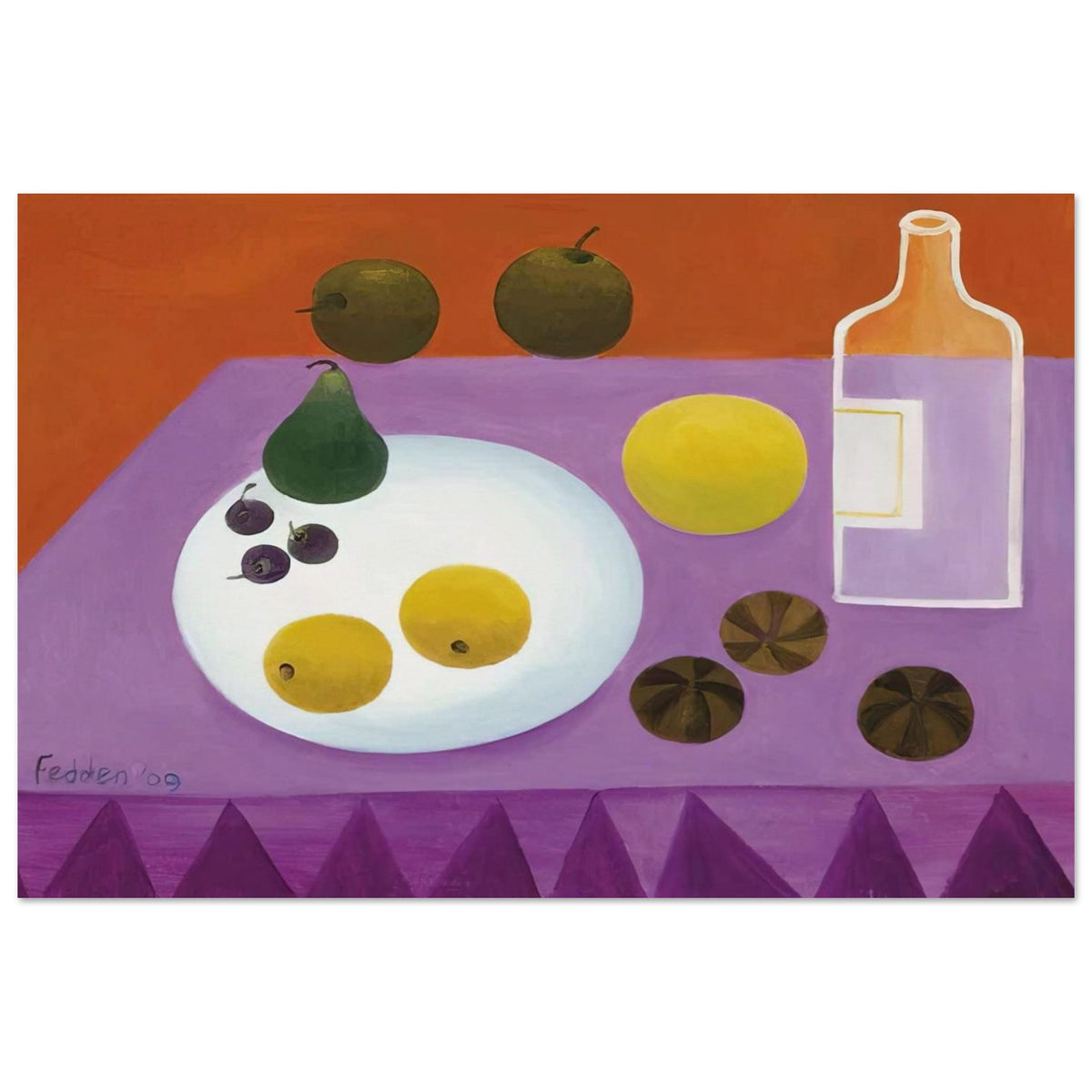 Fruit - 2009 - Mary Fedden Art Prints - 100x150 cm / 40x60″ inches | Mary Fedden Poster | Mary Fedden Prints