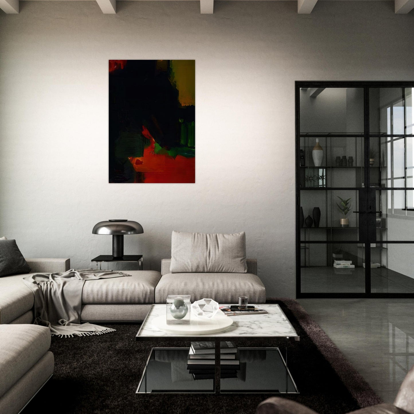 Nocturnal Splendor - Hans Hofmann Brushed Aluminum Print - 70x100 cm / 28x40 inches | Hans Hofmann Aluminum Print | Hans Hofmann Prints