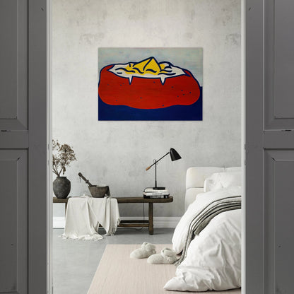 BAKED POTATO 1962 - Roy Lichtenstein Brushed Aluminum Print - 70x100 cm / 28x40 inches | Roy Lichtenstein Aluminum Print | Roy Lichtenstein Prints