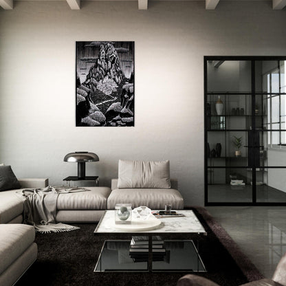 PENTEDATTIO CALABRIA JANUARY 1930 1930 - MC Escher Brushed Aluminum Print - 70x100 cm / 28x40 inches | MC Escher Aluminum Print | MC Escher Prints