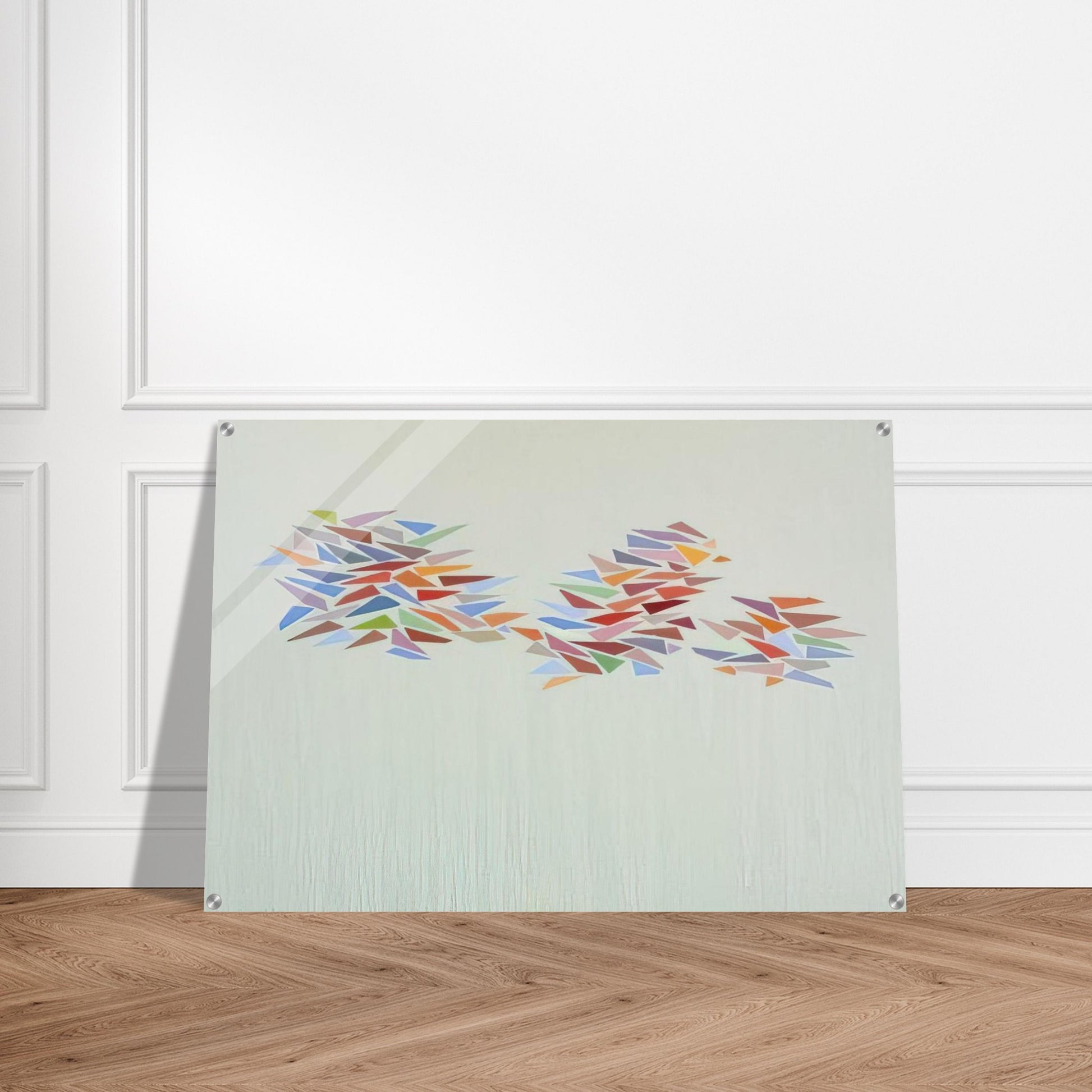 Bright Colors on Pale Green - 1976 - Robert Goodnough Acrylic Print - 70x100 cm / 28x40″ inches