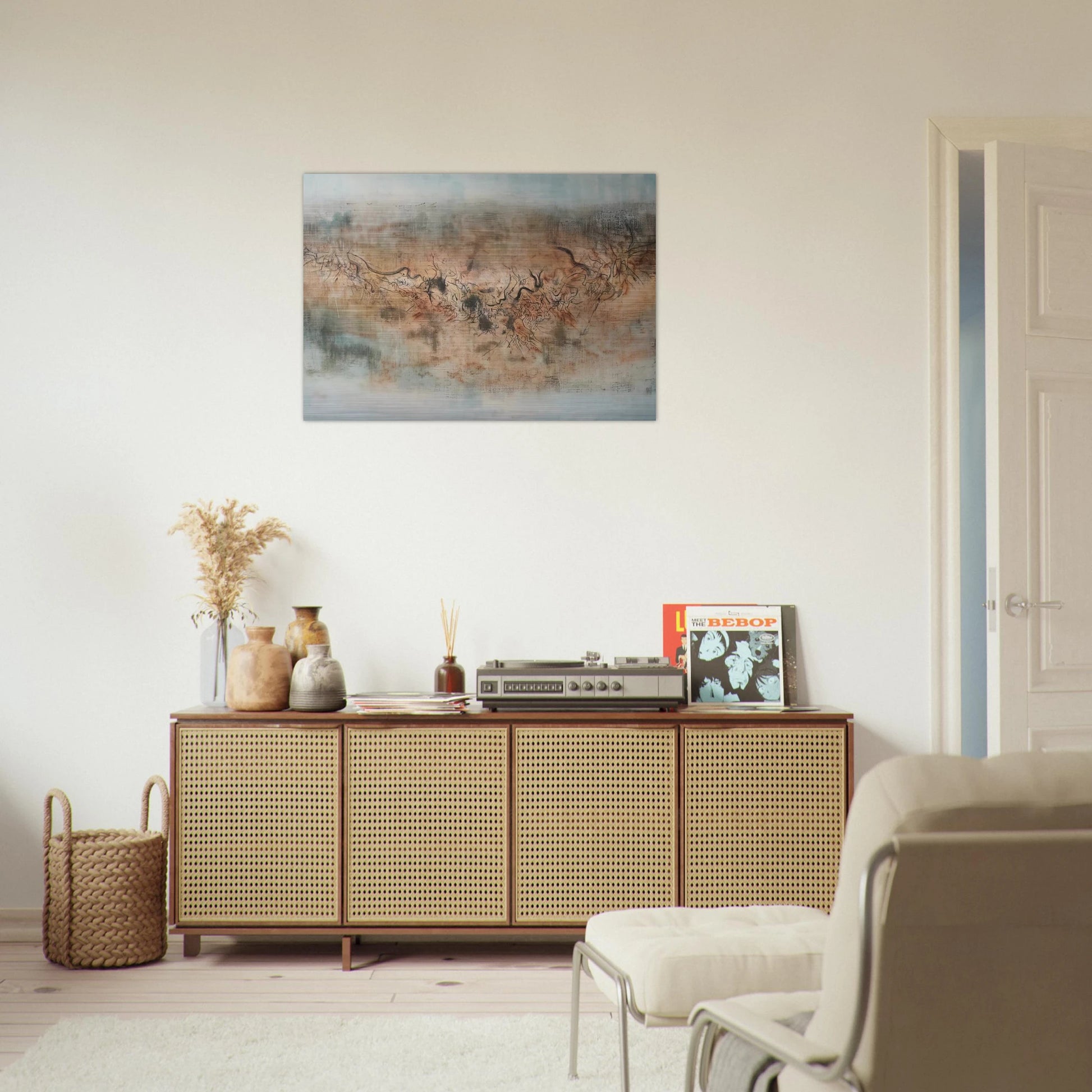 VENT ET POUSSI RE 1957 - Zao Wou-Ki Brushed Aluminum Print - 70x100 cm / 28x40 inches | Zao Wou-Ki Aluminum Print | Zao Wou-Ki Prints