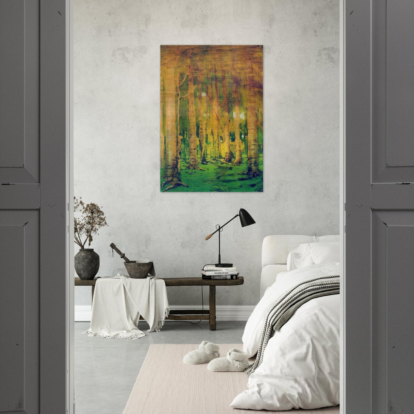 A Birch Grove. Spots of sunlight - Arkhyp Kuindzhi Brushed Aluminum Print - 70x100 cm / 28x40 inches | Arkhyp Kuindzhi Aluminum Print | Arkhyp Kuindzhi Prints