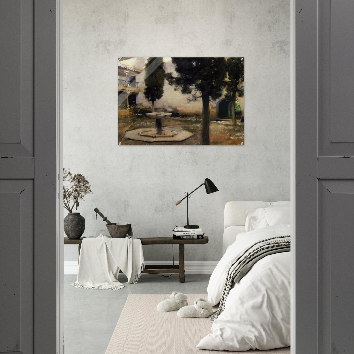 Alhambra, Patio de la Reja - John Singer Sargent Acrylic Print - 70x100 cm / 28x40″ inches