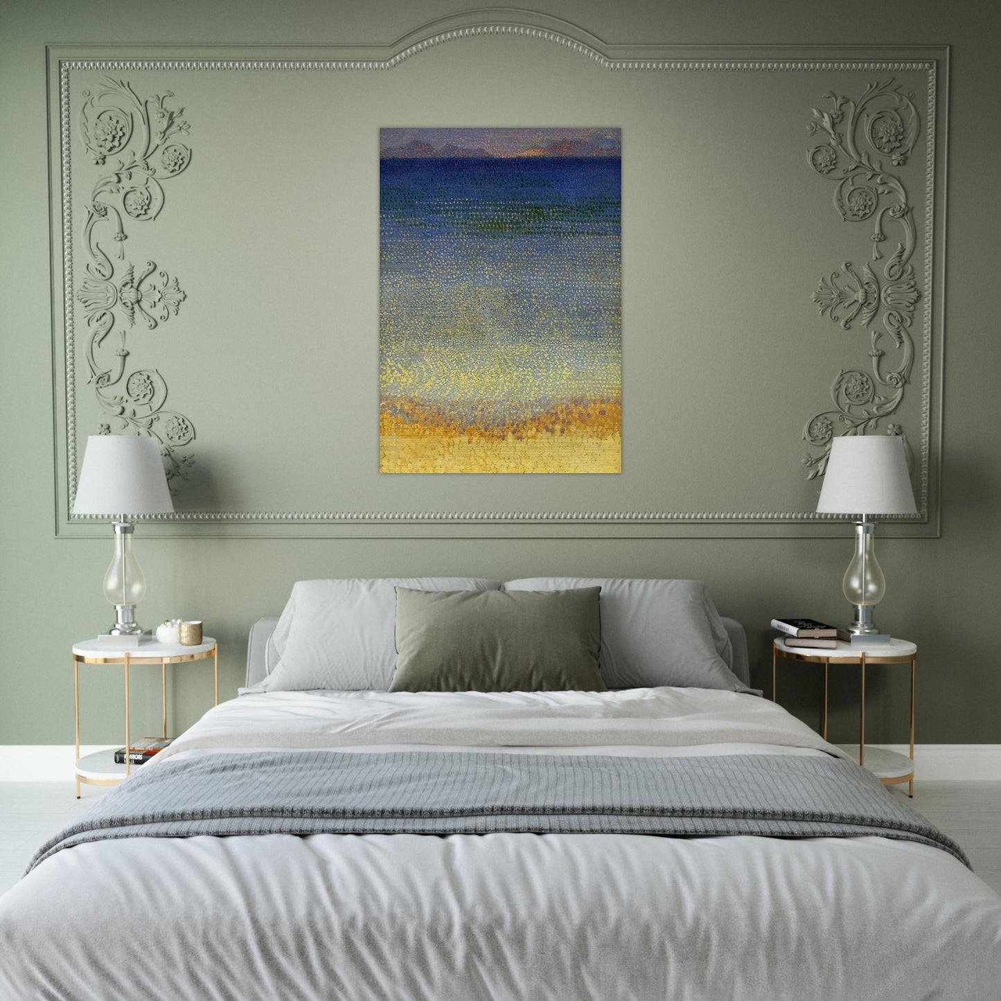 The Iles d'Or The Iles d'Hyeres, Var - Henri-Edmond Cross Brushed Aluminum Print - 70x100 cm / 28x40 inches | Henri-Edmond Cross Aluminum Print | Henri-Edmond Cross Prints