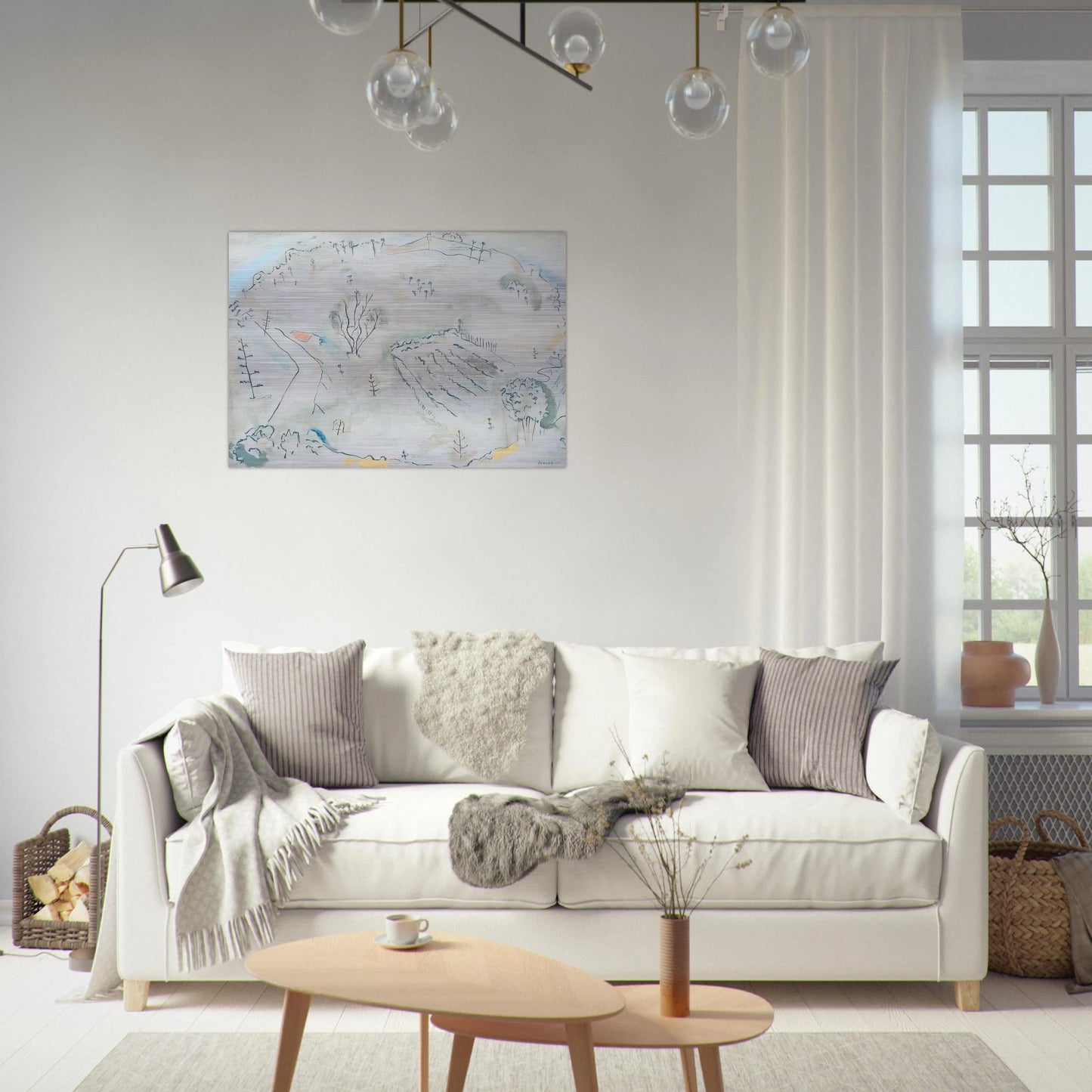 Composition à la carte de France - 1931 - John Ferren Brushed Aluminum Print - 70x100 cm / 28x40 inches | John Ferren Aluminum Print | John Ferren Prints