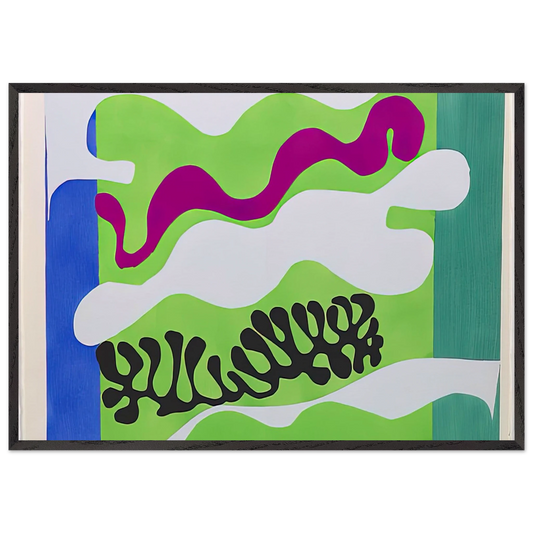 THE LAGOON 1947 - Henri Matisse 70x100 cm / 28x40 inches Framed Art Print – Black Wooden Frame