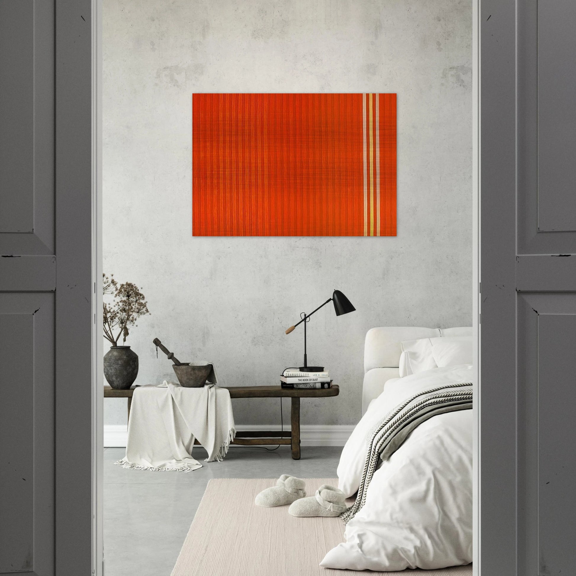 Red Devil - 1959 - Gene Davis Brushed Aluminum Print - 70x100 cm / 28x40 inches | Gene Davis Aluminum Print | Gene Davis Prints