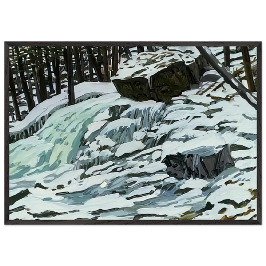 Study for Aqua Spring - 1997 - Neil Welliver 70x100 cm / 28x40 inches Framed Art Print – Black Wooden Frame