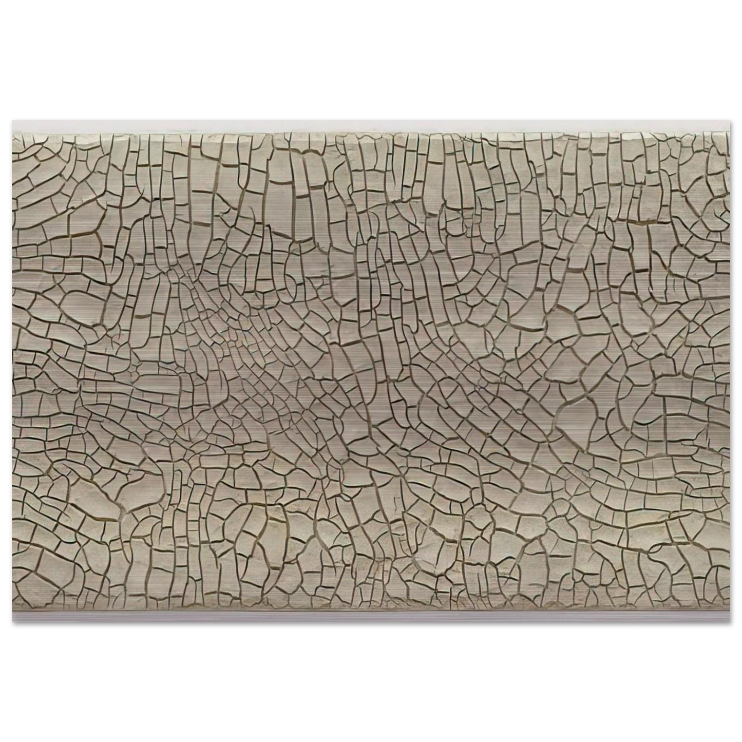 Cretto Grande Bianco - 1982 - Alberto Burri Brushed Aluminum Print - 70x100 cm / 28x40 inches | Alberto Burri Aluminum Print | Alberto Burri Prints