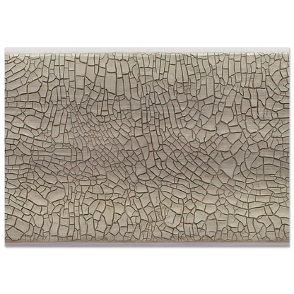 Cretto Grande Bianco - 1982 - Alberto Burri Brushed Aluminum Print - 70x100 cm / 28x40 inches | Alberto Burri Aluminum Print | Alberto Burri Prints