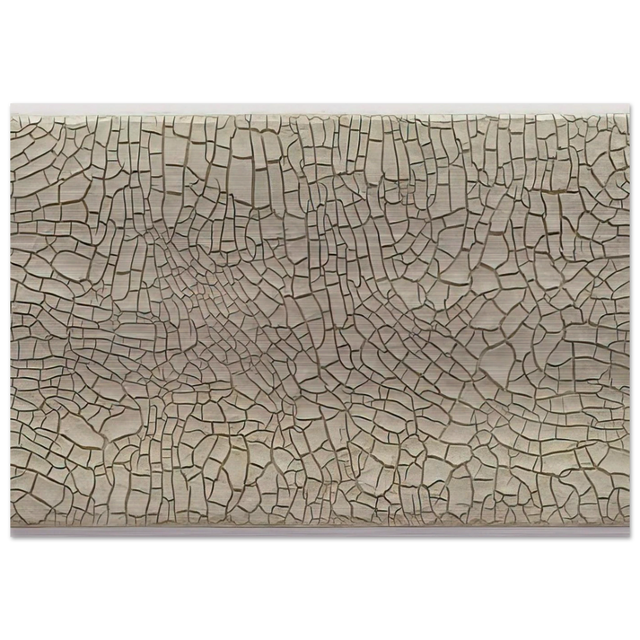 Cretto Grande Bianco - 1982 - Alberto Burri Brushed Aluminum Print - 70x100 cm / 28x40 inches | Alberto Burri Aluminum Print | Alberto Burri Prints