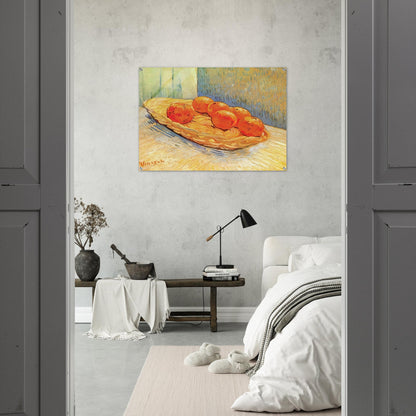 Still Life with Basket and Six Oranges - Vincent van Gogh Acrylic Print - 70x100 cm / 28x40″ inches