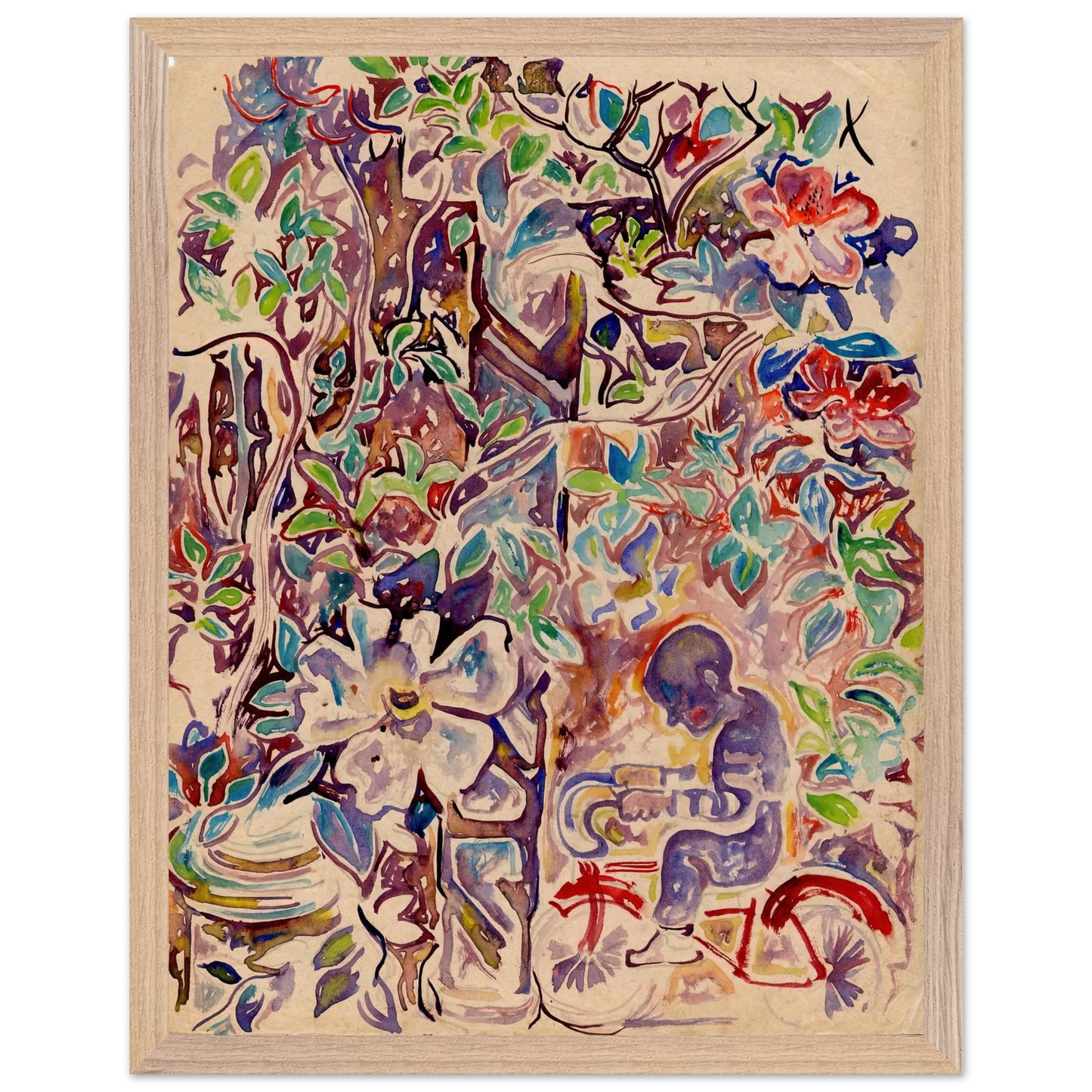 Walter Inglis Anderson - Walter Anderson Wall art - 70x100 cm / 28x40 inches - Premium Wooden Framed Poster With Fine Art Paper-canvas - White frame
