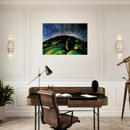 Mountains of Buda - Laszlo Moholy-Nagy Brushed Aluminum Print - 70x100 cm / 28x40 inches | Laszlo Moholy-Nagy Aluminum Print | Laszlo Moholy-Nagy Prints