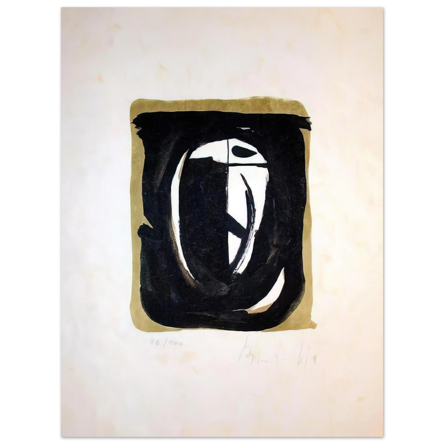 Bram van Velde - Untitled - 1975  75x100 cm / 30x40inches Fine Art Poster