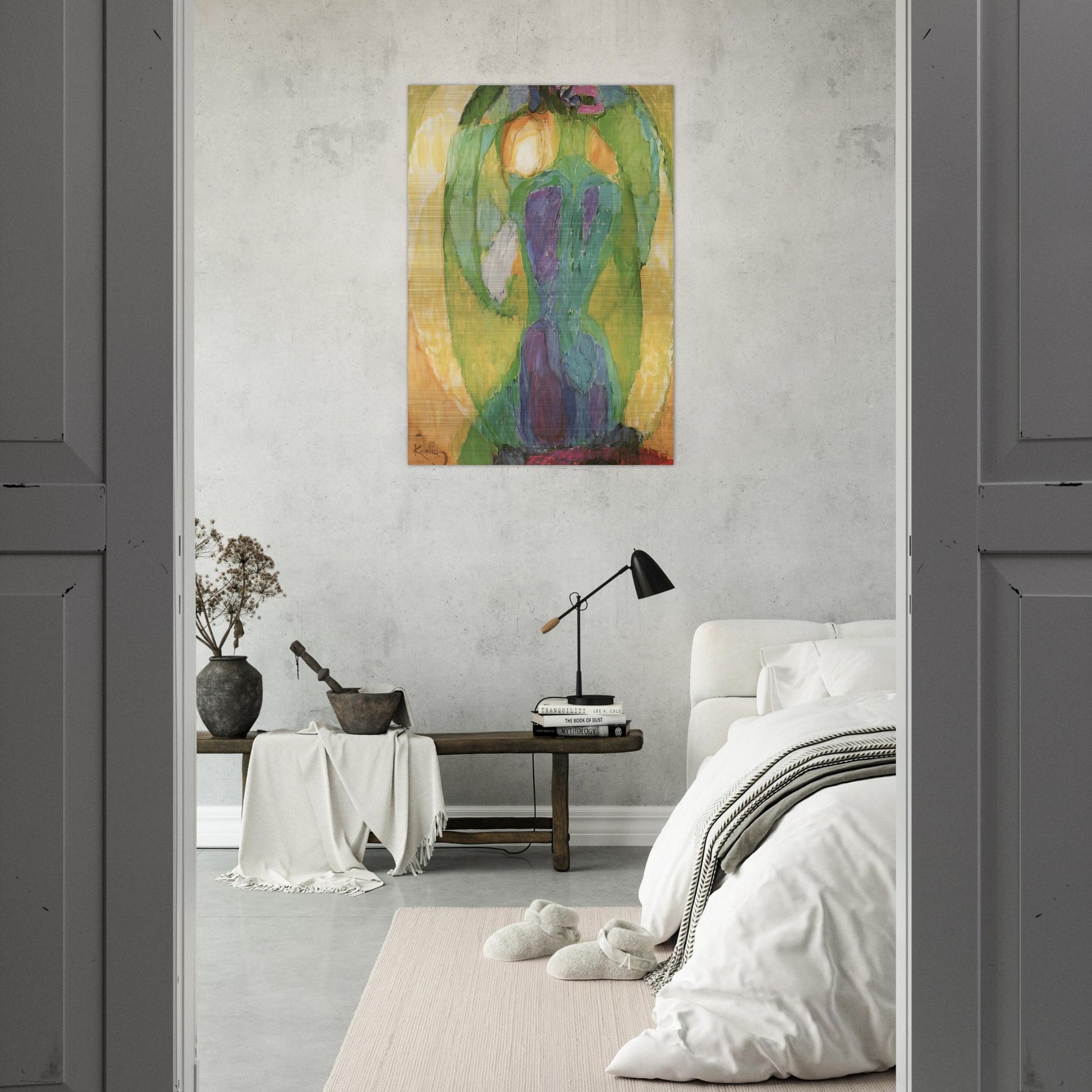 Oval mirror - Frantisek Kupka Brushed Aluminum Print - 70x100 cm / 28x40 inches | Frantisek Kupka Aluminum Print | Frantisek Kupka Prints