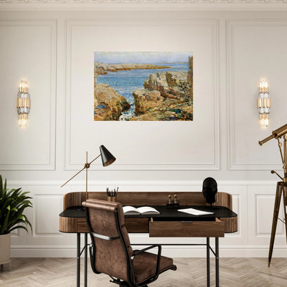 Coast Scene, Isles of Shoals - Childe Hassam Brushed Aluminum Print - 70x100 cm / 28x40 inches | Childe Hassam Aluminum Print | Childe Hassam Prints