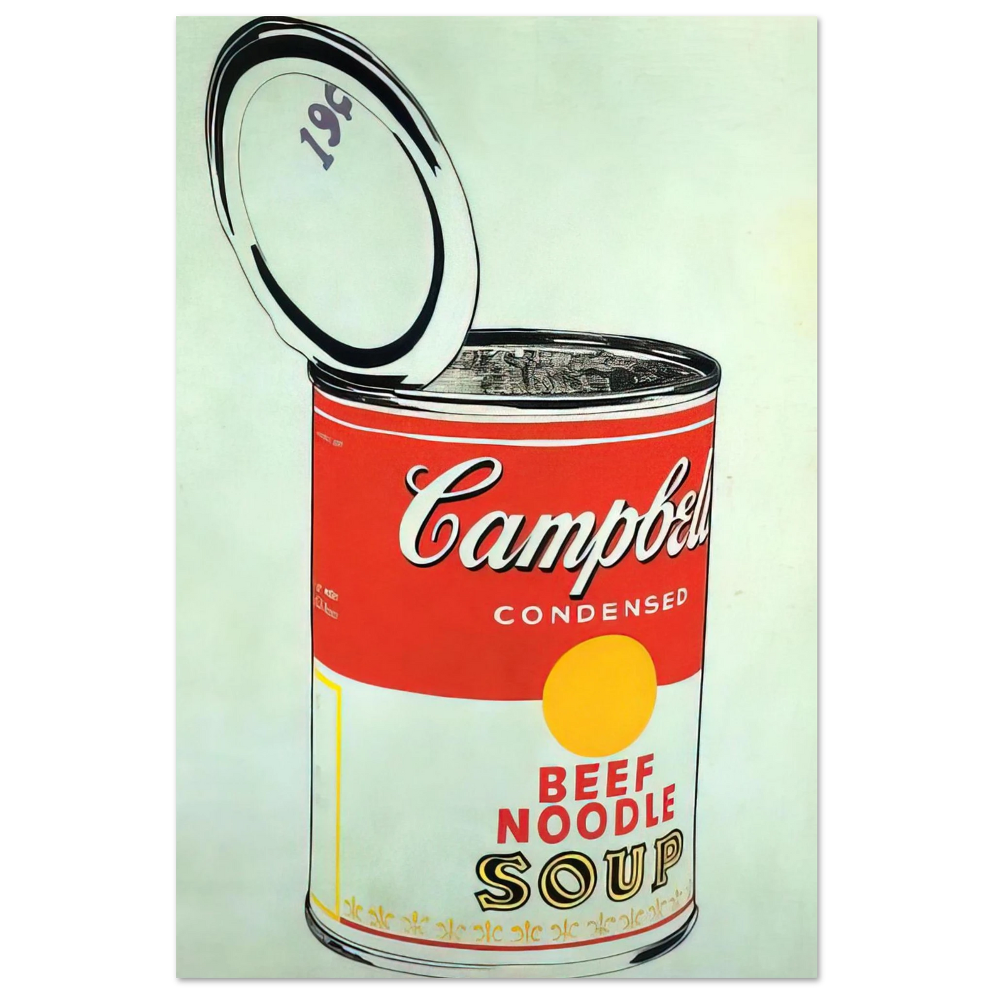Andy Warhol - Big Campbell's Soup Can 19c  Beef Noodle  Fine Art Poster