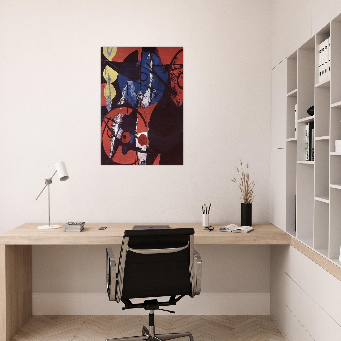 Blaufeuer - 1964 - Ernst Wilhelm Nay Brushed Aluminum Print - 70x100 cm / 28x40 inches | Ernst Wilhelm Nay Aluminum Print | Ernst Wilhelm Nay Prints